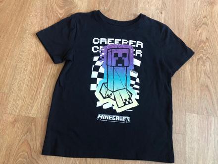 Tričko minecraft, top stav, 134