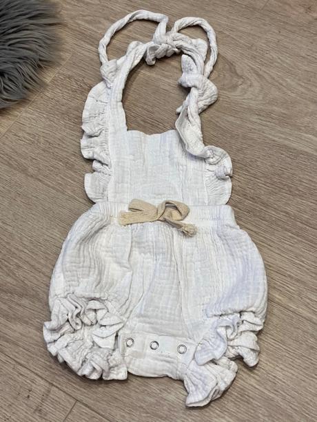 Dievčenský letný overal biely (80), 80