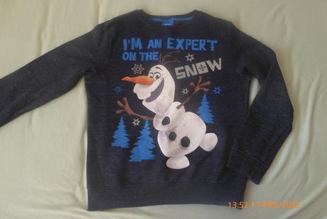 Krásny olaf zimný sveter.v.140, c&a,140