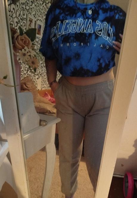 Crop top shein batikovany, 