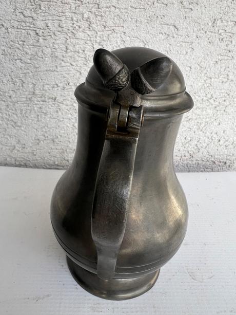 Cinovy dzban krcah kanvica s otvaracim vrchnakom,