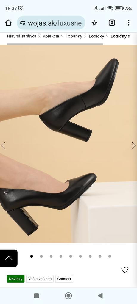 Luxusné kožené lodičky, wojas,37