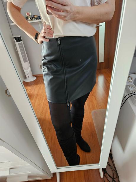 Mohito sukňa z eko kože so zipsom 40, mohito,40