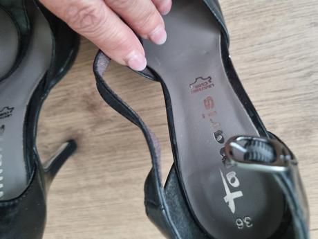 Čierne kožené lodičky tamaris 36, tamaris,36
