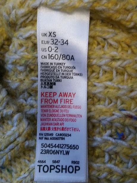 Dámsky hrejivý acrylový crop pulóver, topshop, topshop,l