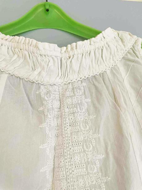 Romantická madeirová blúzka, h&m,xl