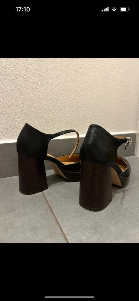 Elegantné topánky na hrubom opätku, humanic,38