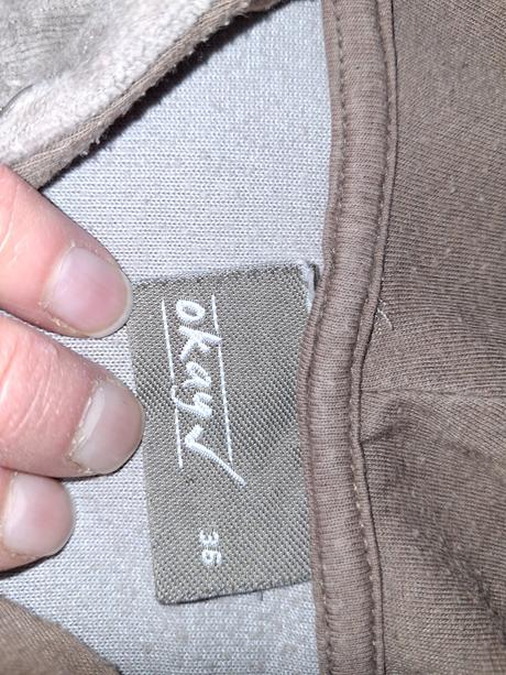 Dámska svetlohnedá mikina s kapucňou  okay., okay,36