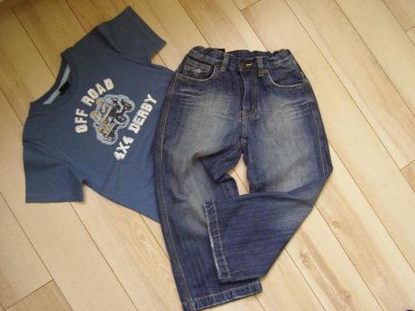 Rifle a tričko s autom, mothercare,110