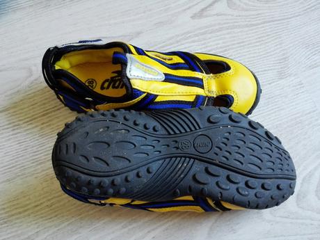 Tenisky č.28-29,pestré žlté aju do vody, 28