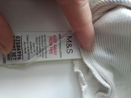 Tričko rebrované vrubkované, marks & spencer,74