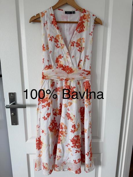 Krásne letné šaty od mexx s oranžovými a červenými, mexx,42