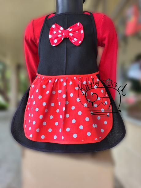 Minnie kuchárska zásterka bodky,