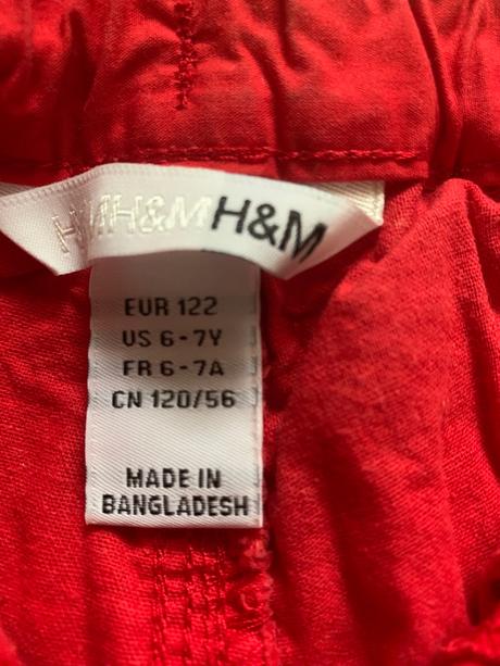 Krátke nohavice 116/122, h&m,116