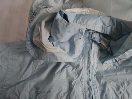 Svetlo modrá nepremokavá prechodná bunda decathlon, decathlon,116