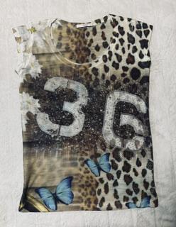 Krásne tričko s motýľmi zn. gaudi jeans originál, gaudi,m