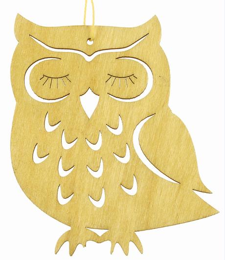 Drevená sova závesná 12 cm - 3 farby,