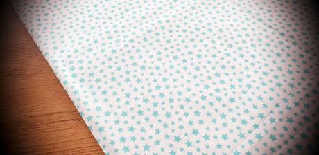 Bavlnená látka - hviezdičky tyrkysové- cena za 1,