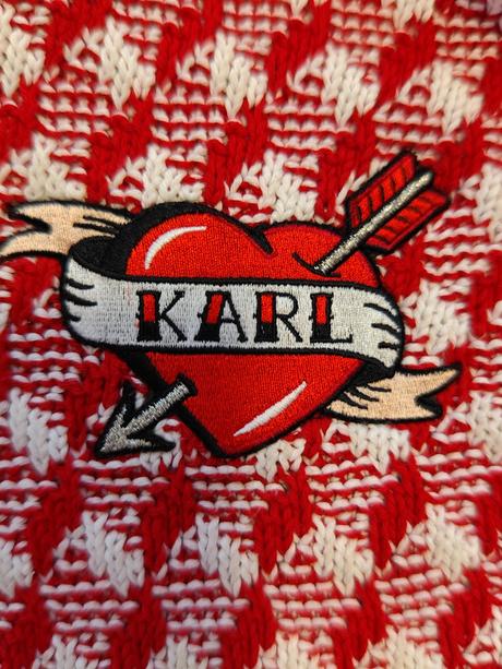 Karl lagerfeld originál luxusný, kvalitný sveter, l