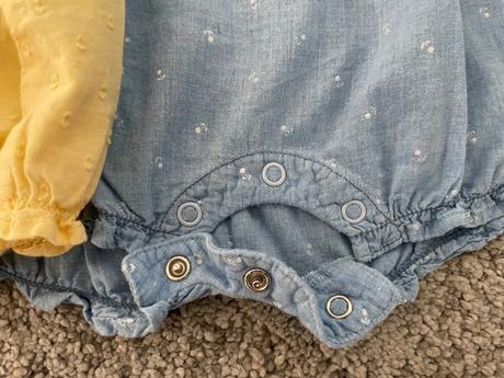 H&m 2x overal letný na ramienka so zapínanim 98, h&m,98