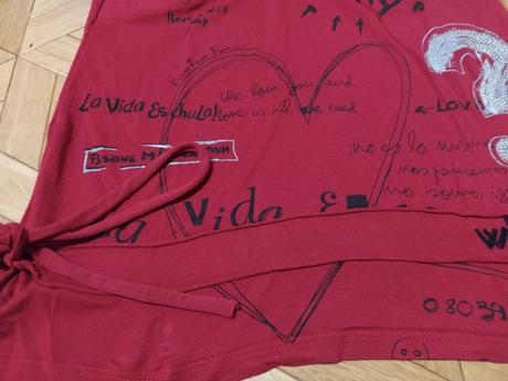 Cervenobordove tričko., desigual,m