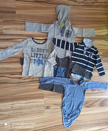 Chlapčenské tričká 4ks + body 92, 86–98