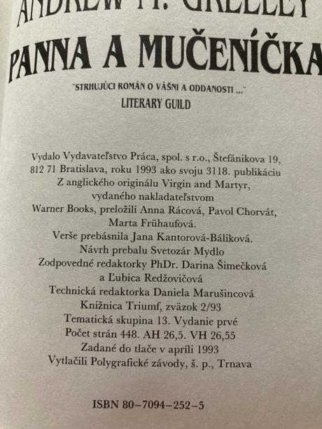 Panna a mučeníčka (1993), 