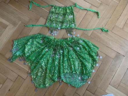 Kostym brusna tanecnica, zeleny,