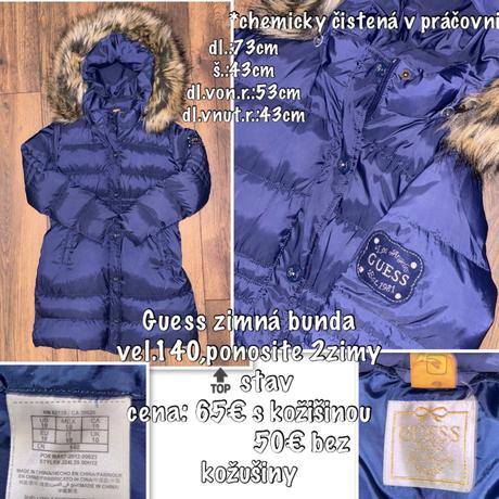 Zimná guess bunda, guess,140