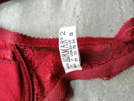Bordová podprsenka lormar v75b, s, 34, lormar,75b