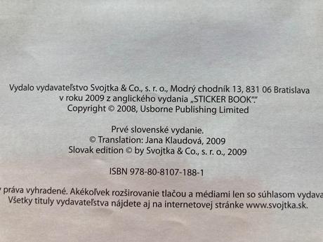 Kniha o zvieratách s nálepkami-zoo,záhrada,motýle,