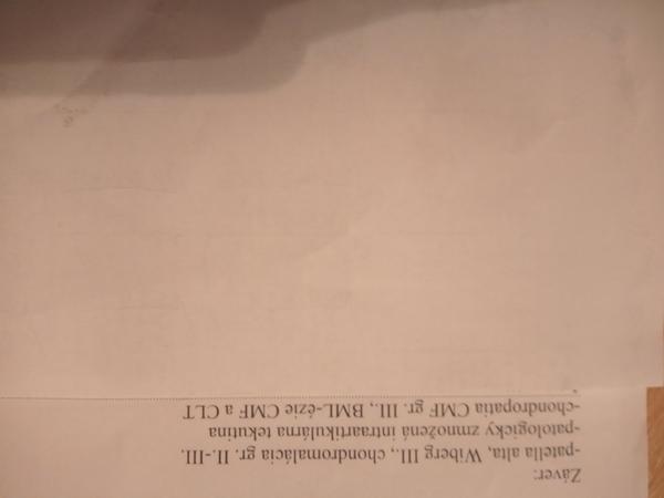 Mám výsledky magnetickej rezonancie kolena v poriadku?