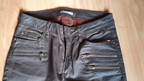 Orsay hnedé nohavice s ozdobnými zipsami 32 xs, orsay,32