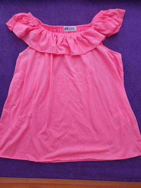 Ruzova letna bluzka, h&m,134