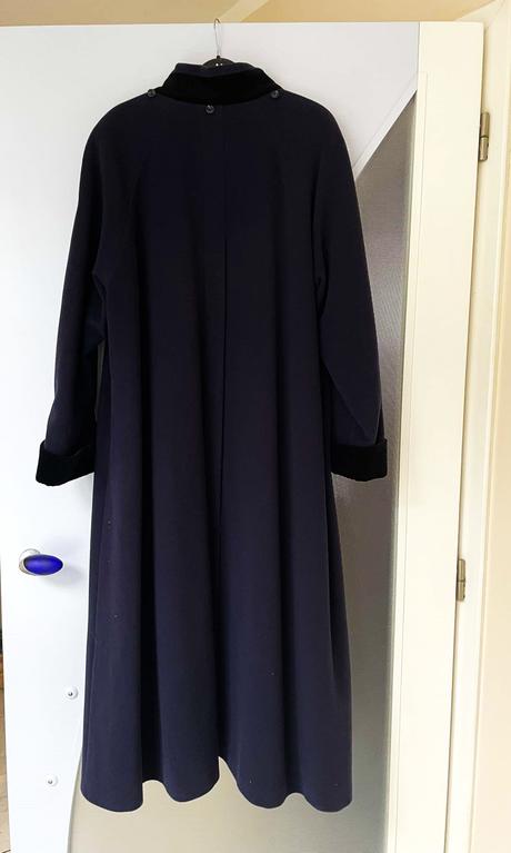 Luxusný dlhý vlnený kašmírový kabát, xl