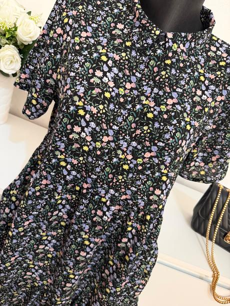 Kvetinové midi šaty jacqueline de yong elegantné, 40