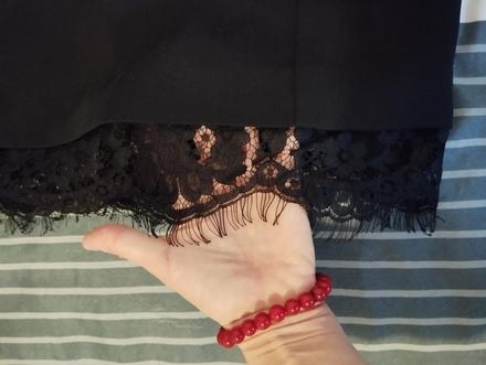 Čierna sukňa s čipkou, s.oliver,s