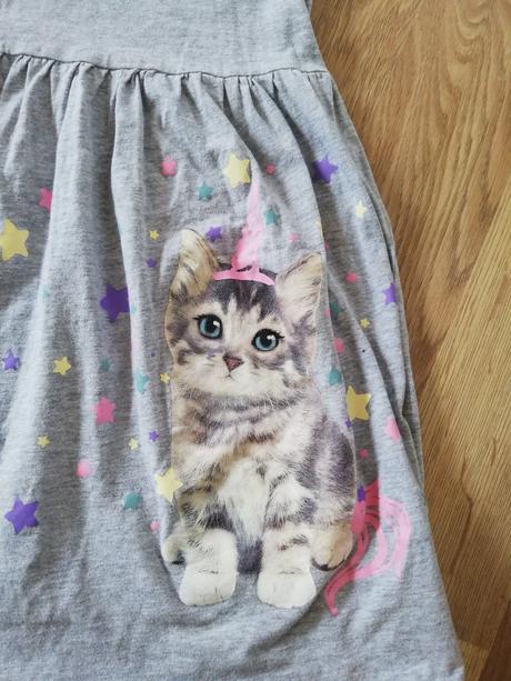 Šaty s mačičkou, h&m,122