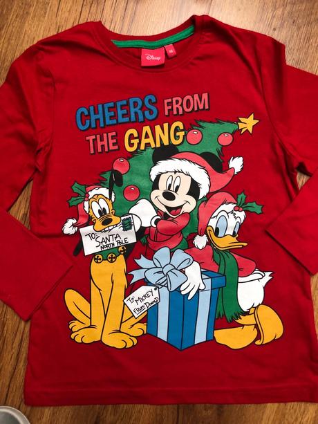 Vianočne mickey tričko 116, pepco,116