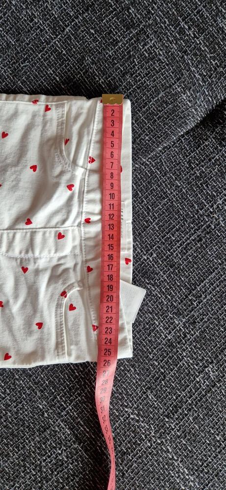 Biele nohavice so sedieckami 4-5 r, h&m,104