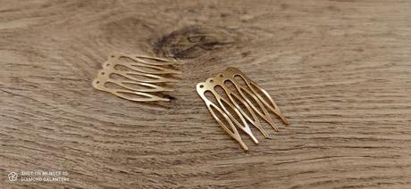 Vlasový hrebienok 39 x 27 mm - zlatý,strieborný, 