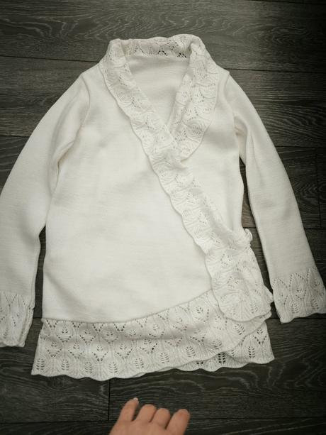 Tehotenský zavinovací sveter, s