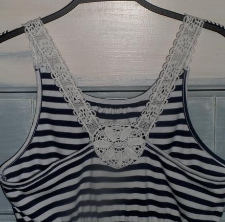 Pásikavé šaty s krajkou, yigga,164