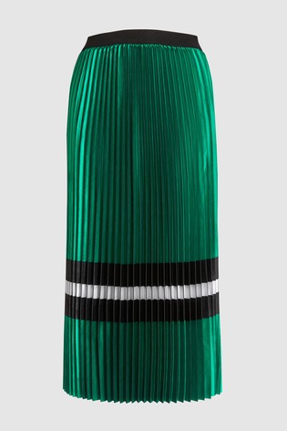 Plisovaná zelená sukňa, next,40 / l