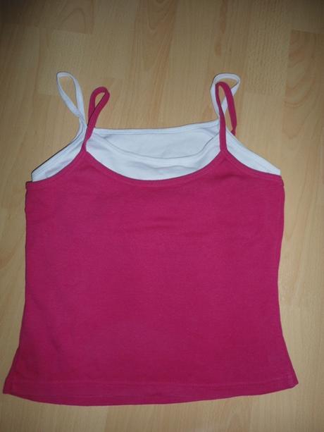 Ruzovo-biele tricko ramieka, xs