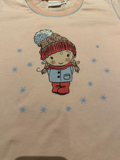 Pyžamko zimné dievčatko slovenka 128, slovenka,128