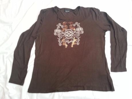 Hnede tricko s dlhym rukavom, 44