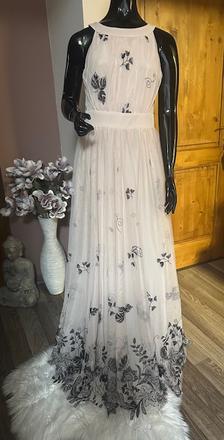 Slávnostné maxi šaty telovo-ružovej farby chantall, chantall,m