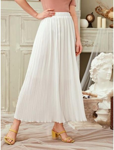 Biela plisovaná sukňa veľ. l, l
