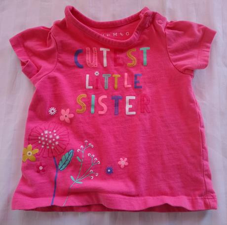 Ružové tričko sister, nutmeg, 0-3 mesiace, 56-62, nutmeg,62